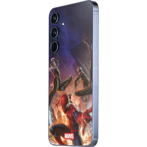 Marvel Spiderman Group Wall Galaxy A55 5G Skin
